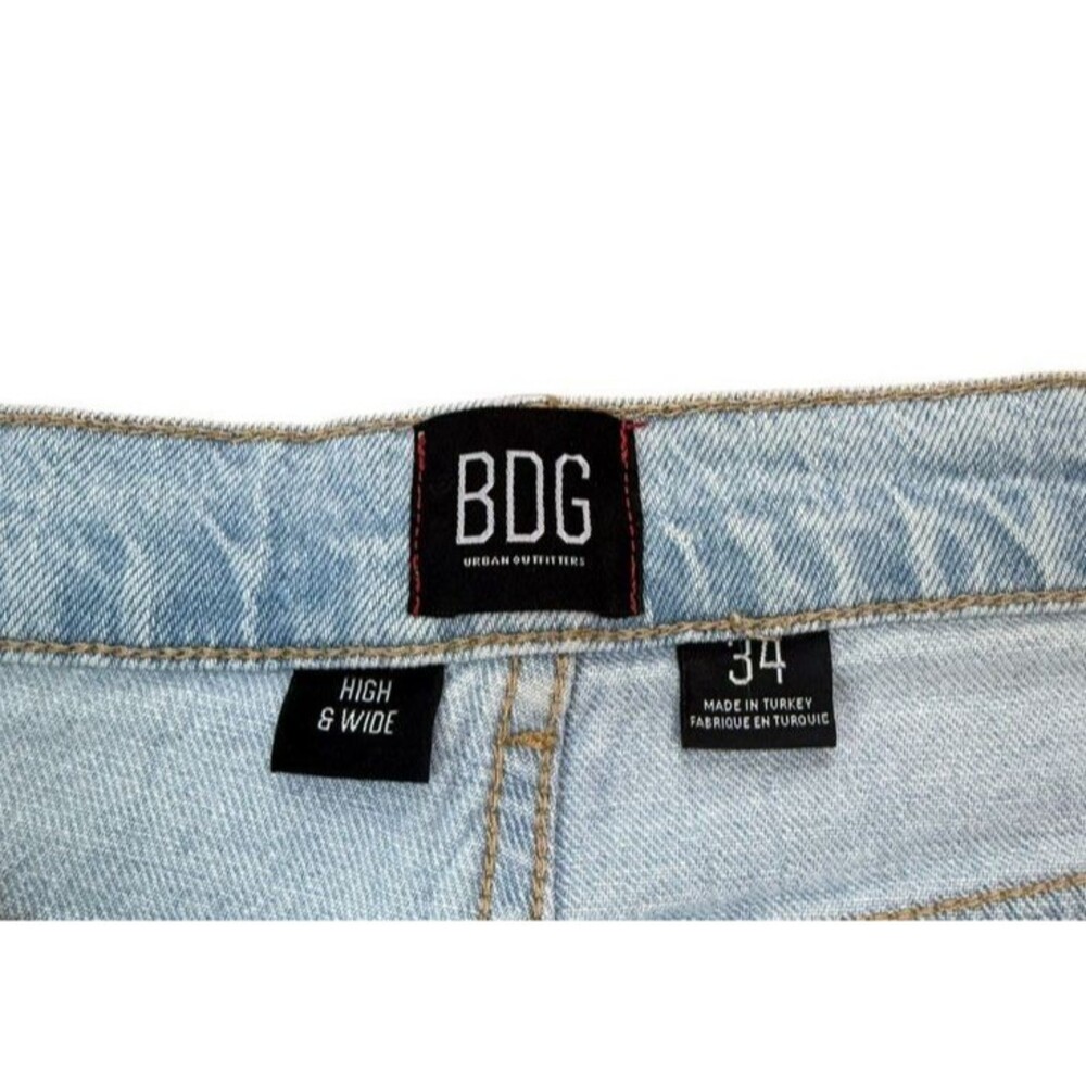 BDG Urban Outfitters High and Wide Leg Jeans Adult 34x28.5 Skater Grunge Denim - Picture 2 of 9